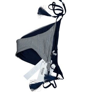 Skin new nwt French Breton blue white stripe bikini bottom bathing swim suit M